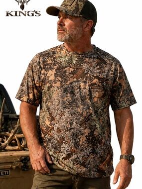 Kings Camo Men's Hunting T Shirt Pocket Hunter Series hunting outdoor fishing XL